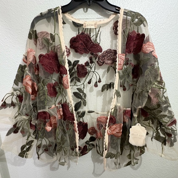 🆕 Altar'd State Lace Trim Sheer Fabric Size S - Picture 8 of 10